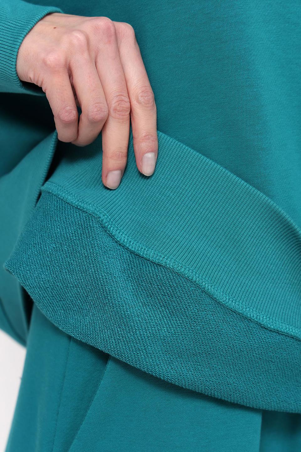 Пуловер Pezzo с капюшоном изумрудный