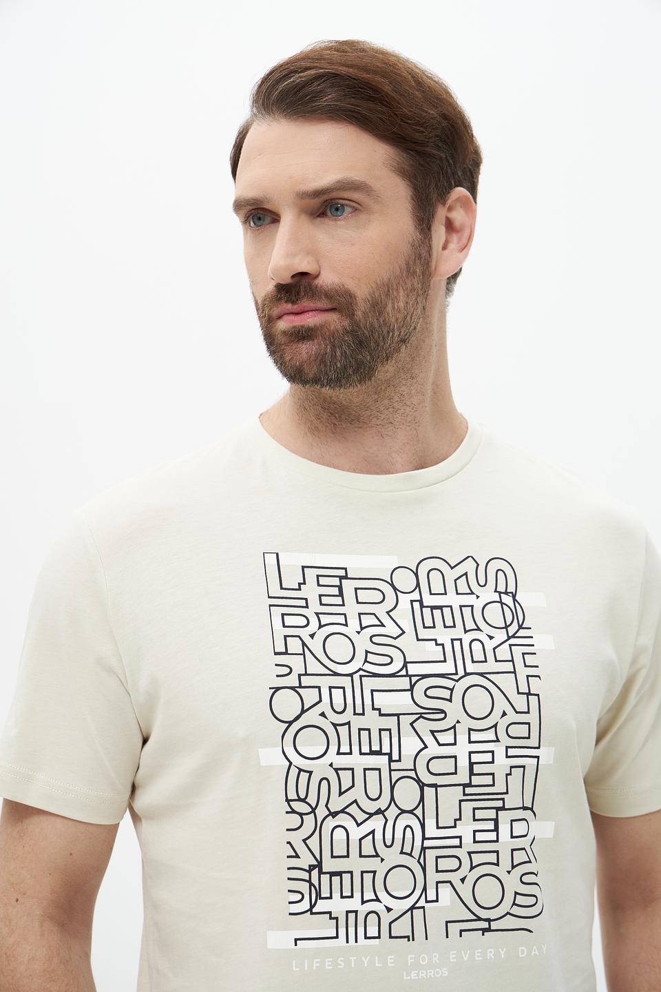 Футболка Lerros с принтом бежевая