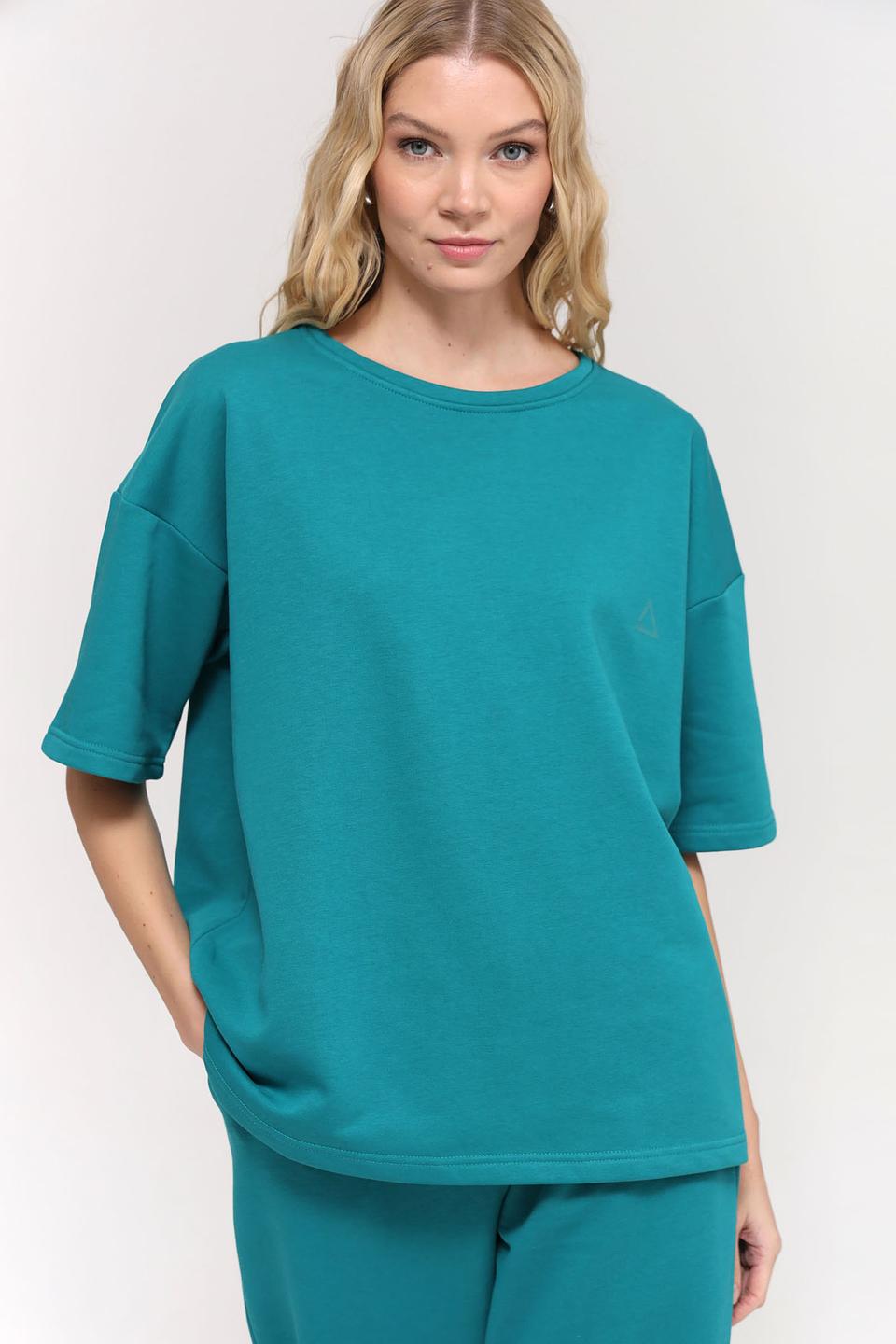 Футболка Pezzo оверсайз бирюзовая