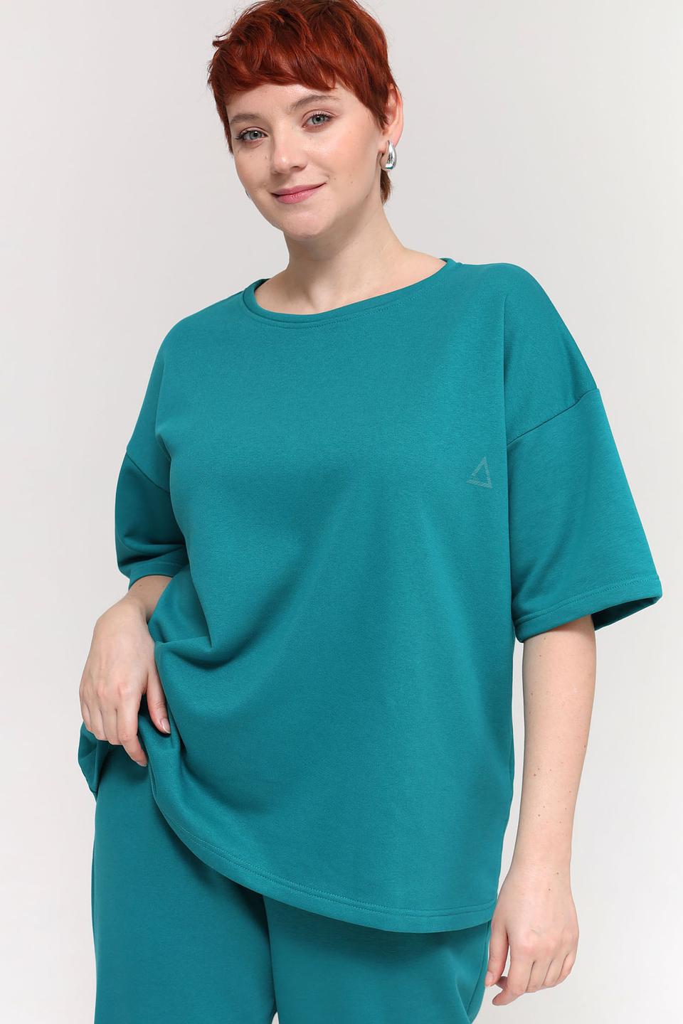 Футболка Pezzo оверсайз бирюзовая