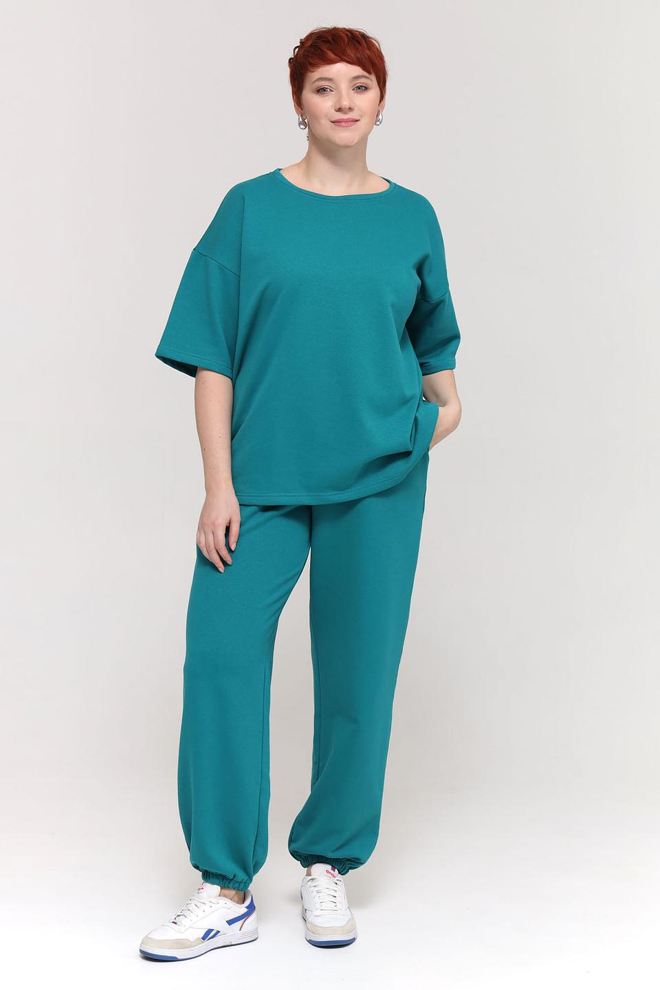 Футболка Pezzo оверсайз бирюзовая