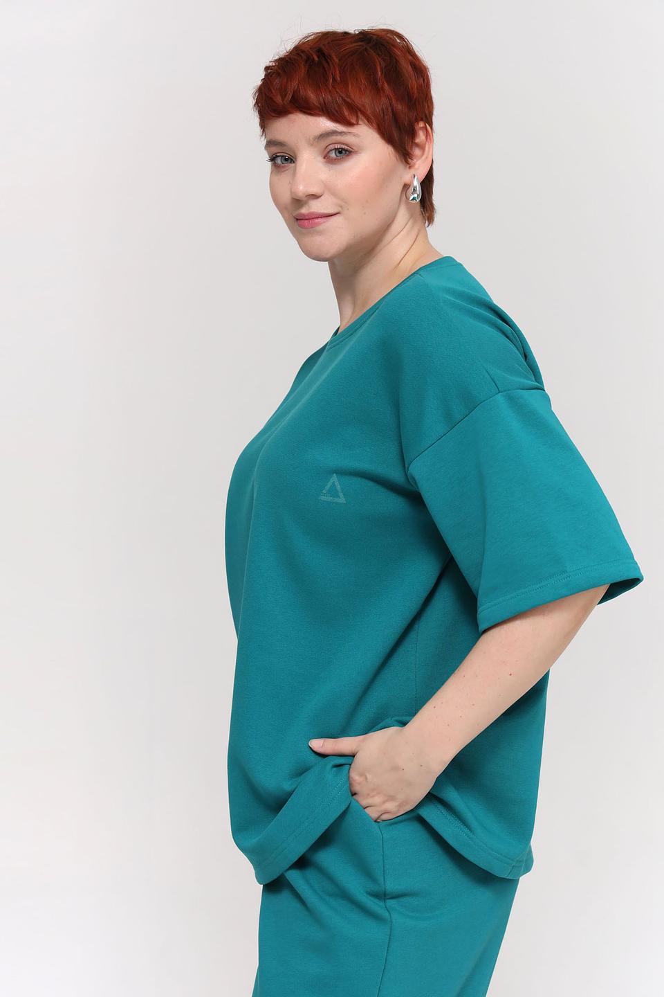 Футболка Pezzo оверсайз бирюзовая