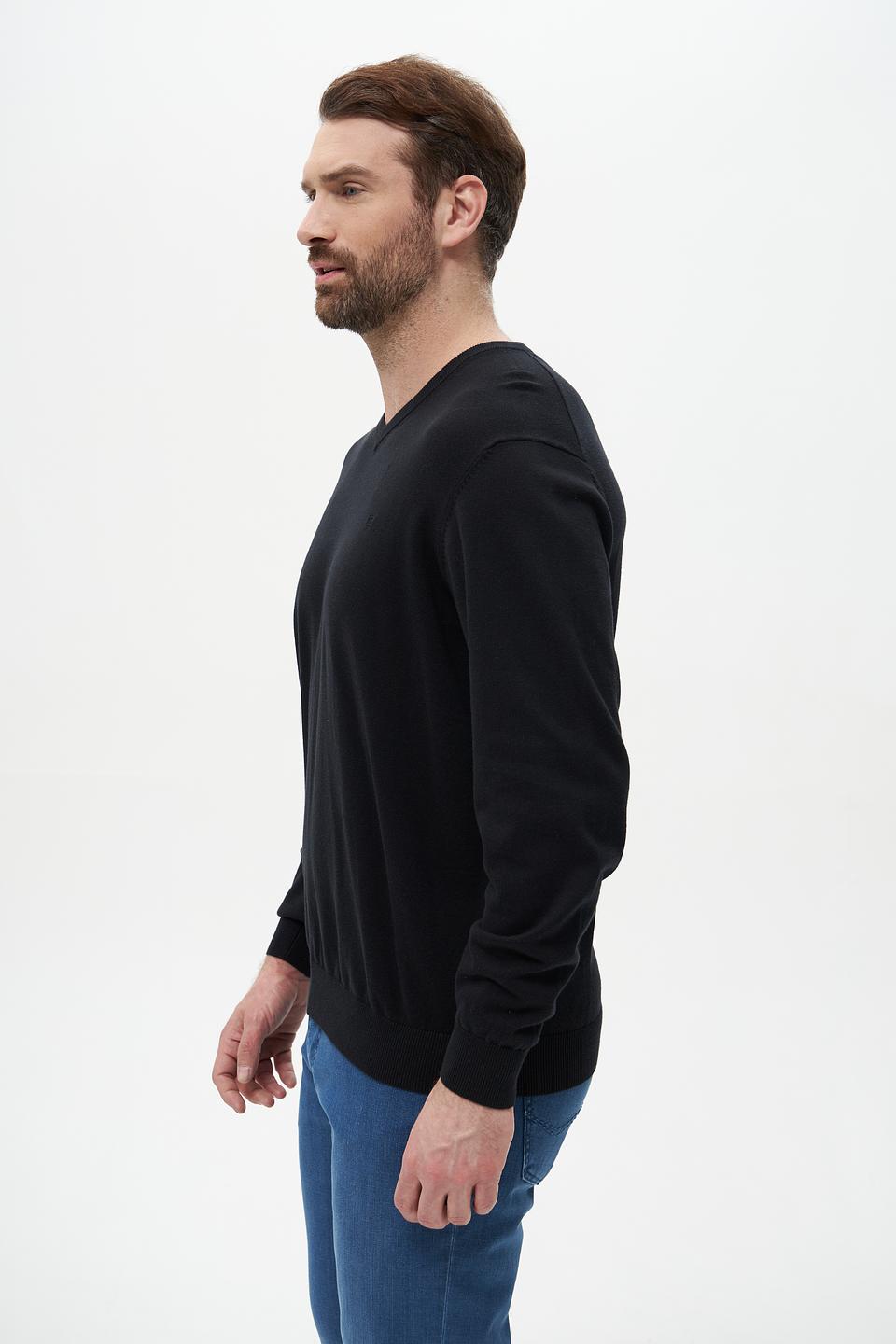 Джемпер Casa Moda V-образный чёрный
