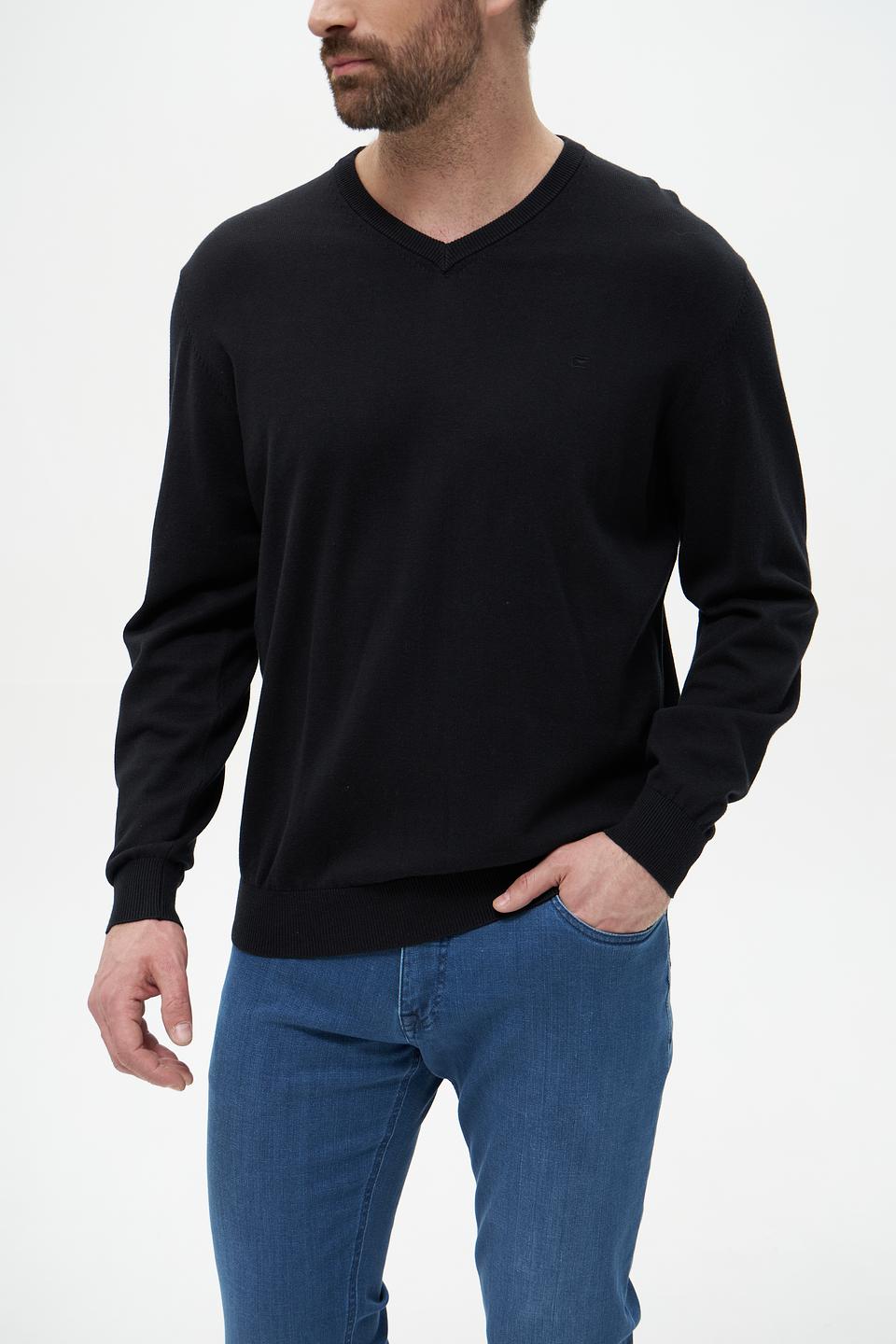 Джемпер Casa Moda V-образный чёрный