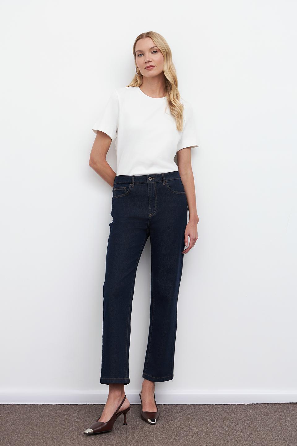 Джинсы Pezzo тёмно-синие прямые