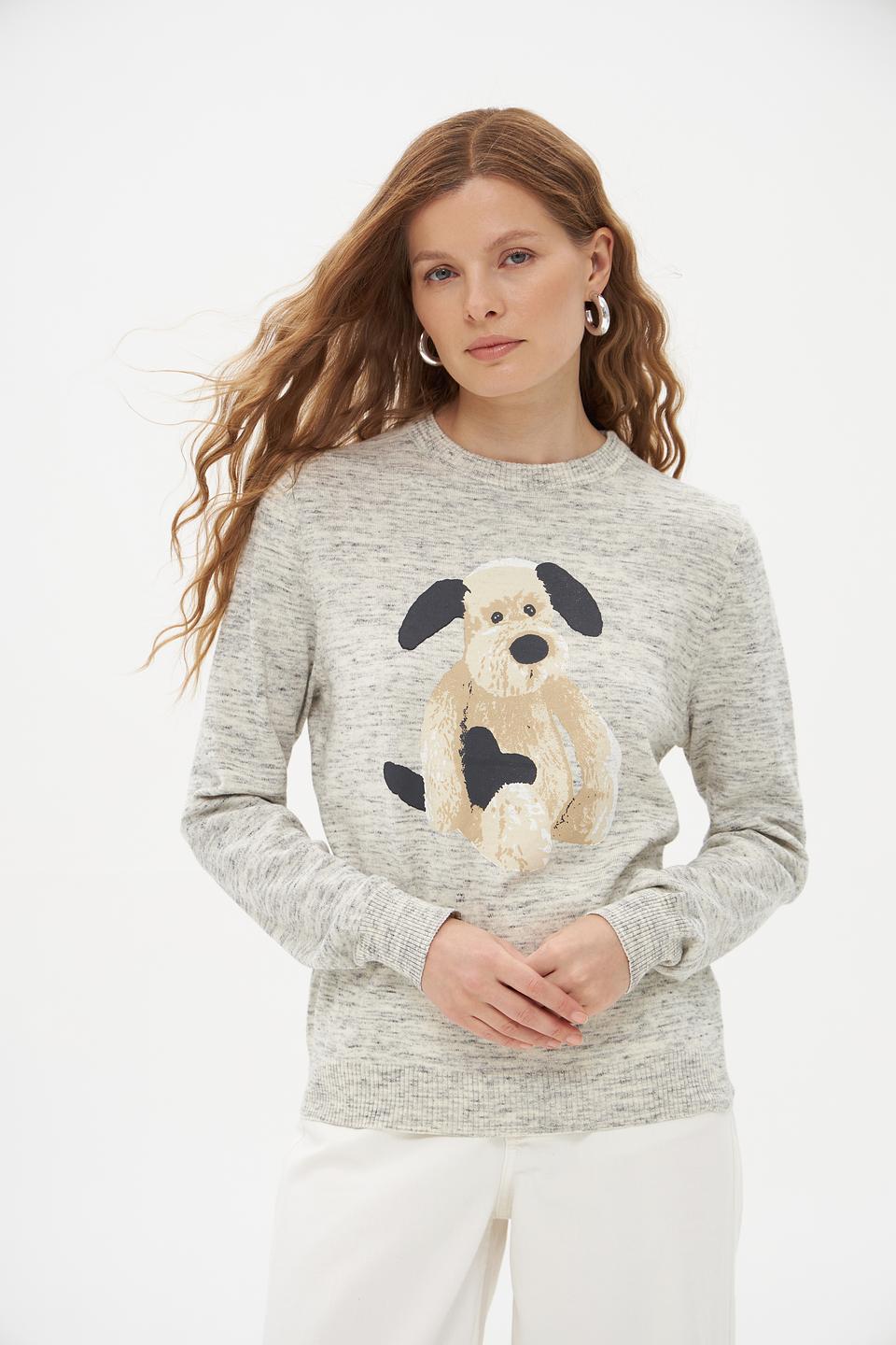 Пуловер Pezzo с принтом собаки