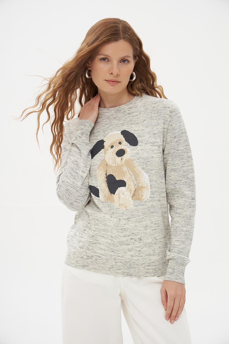 Пуловер Pezzo с принтом собаки