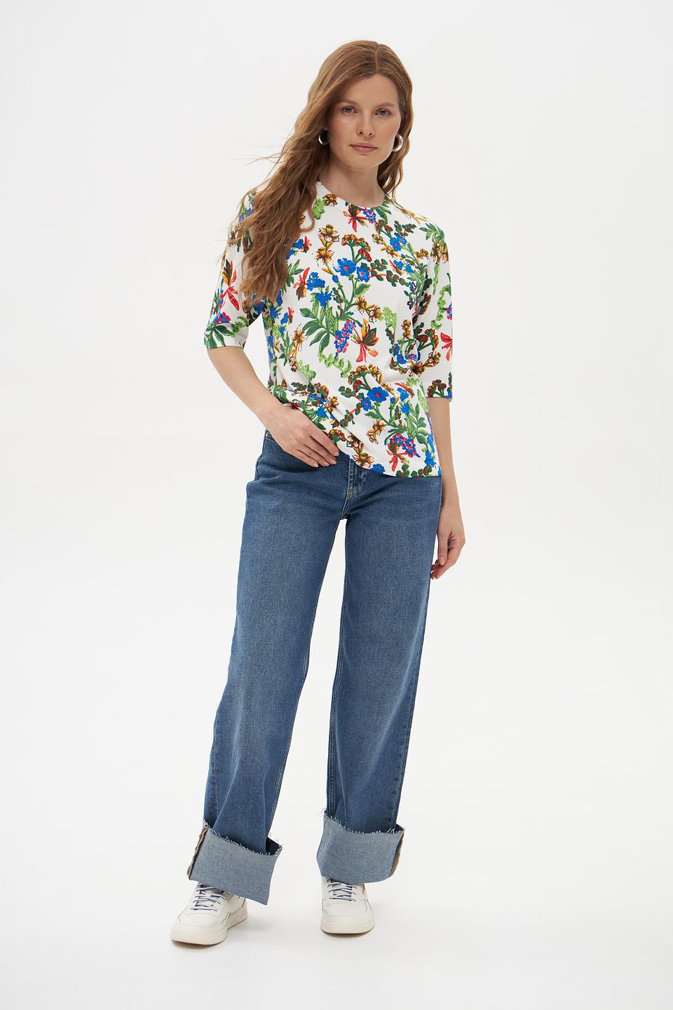 Пуловер Pezzo с цветочным принтом