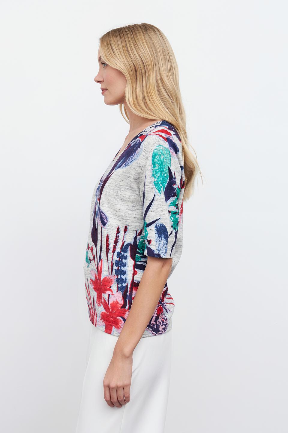 Пуловер Pezzo с цветочным принтом