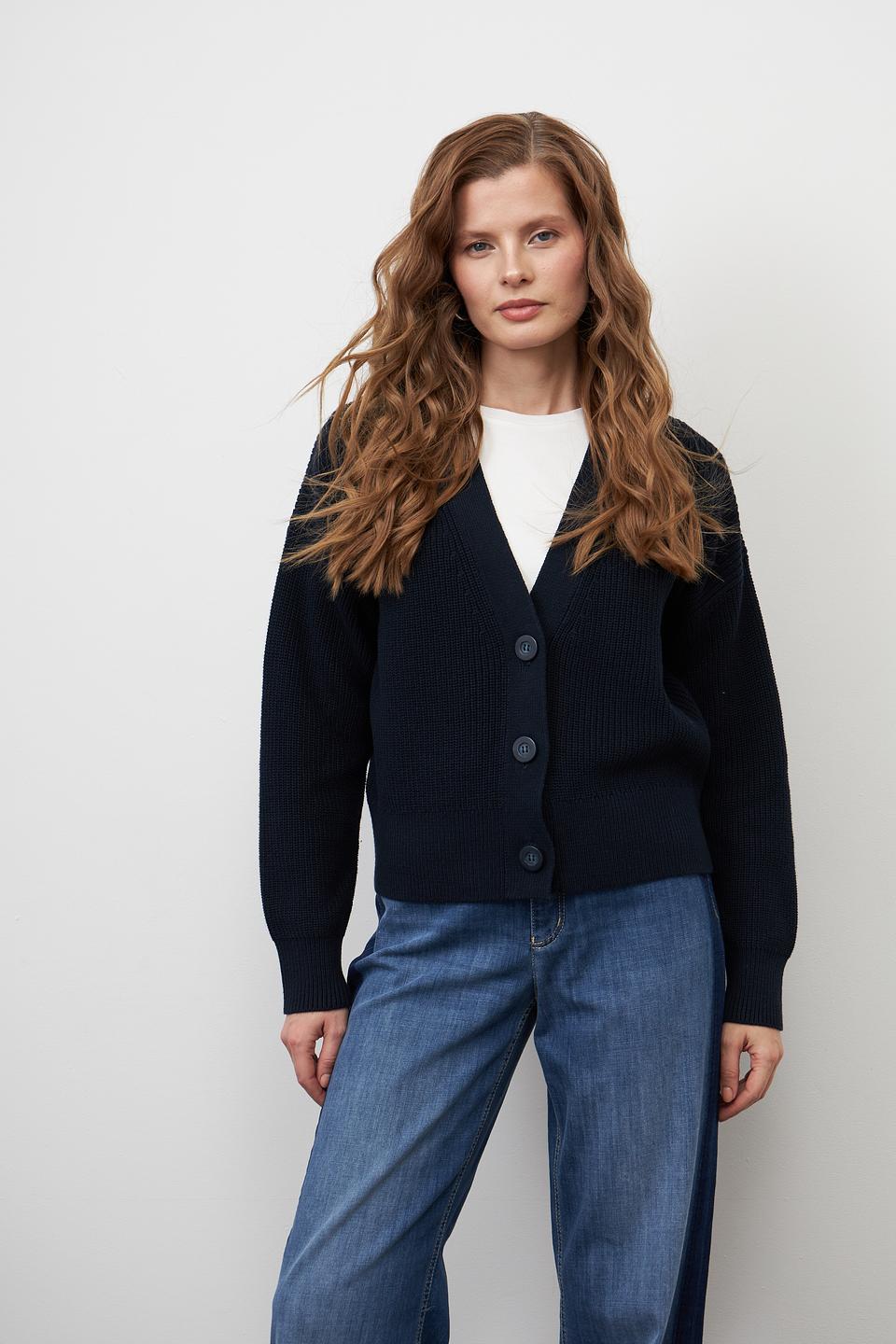 Жакет Pezzo вязаный тёмно-синий