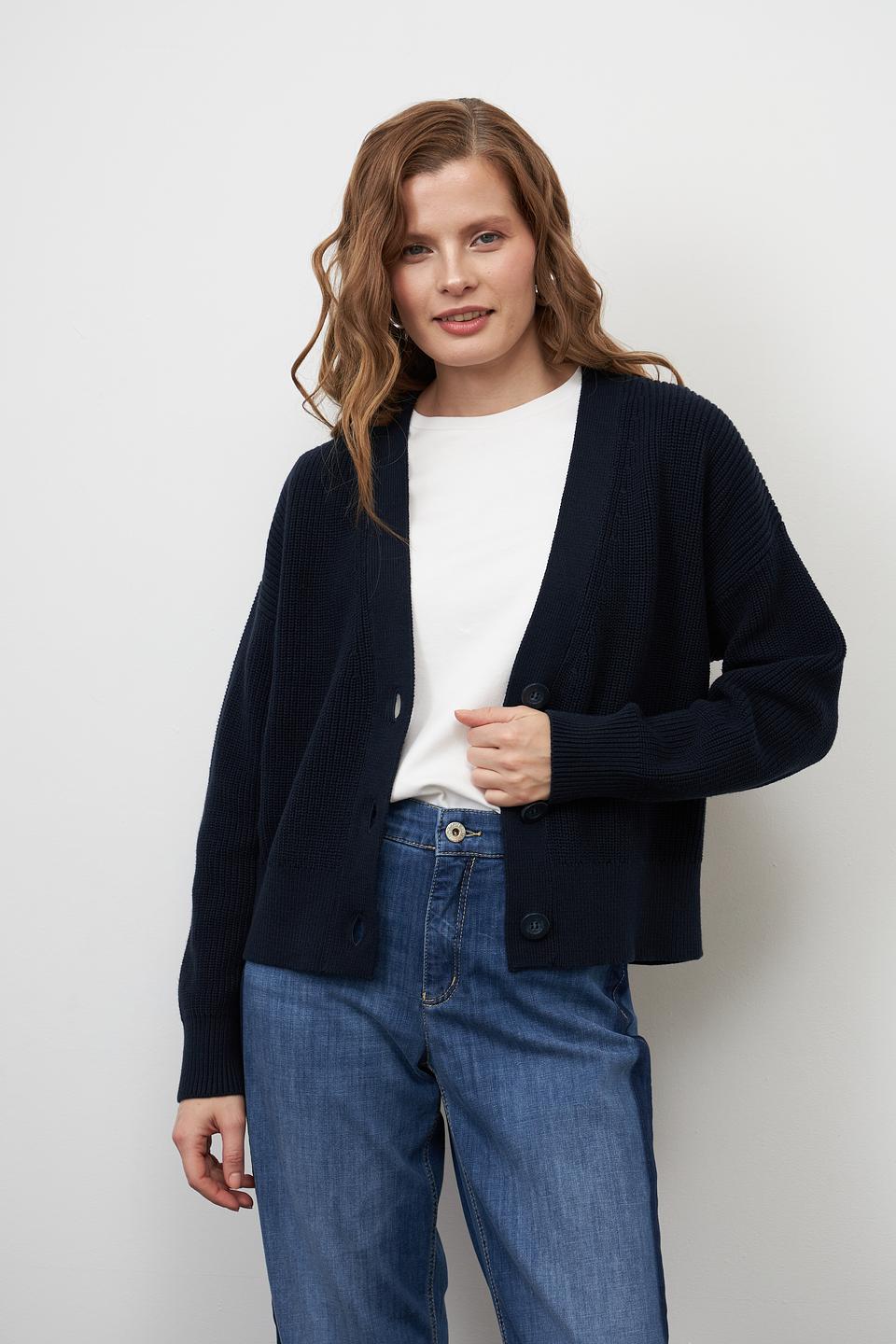 Жакет Pezzo вязаный тёмно-синий