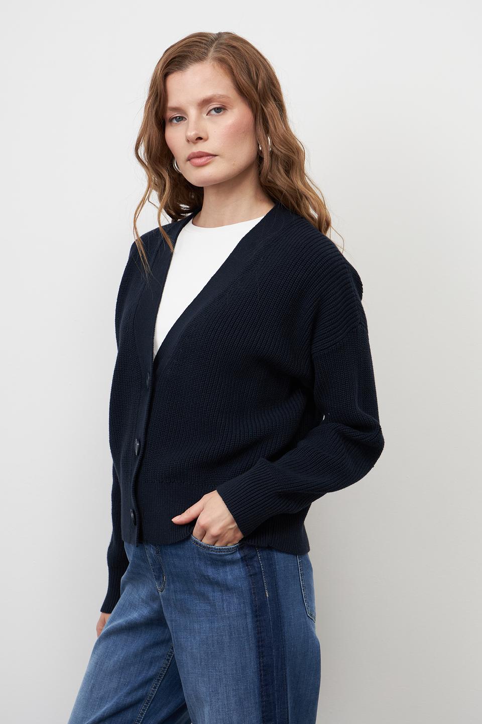 Жакет Pezzo вязаный тёмно-синий