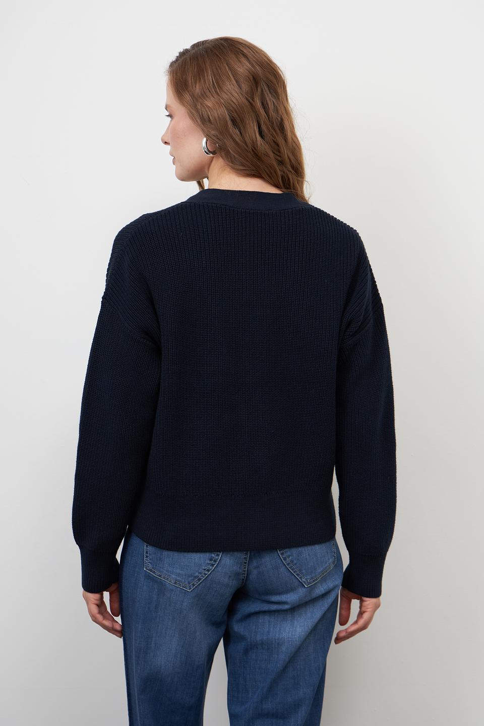 Жакет Pezzo вязаный тёмно-синий