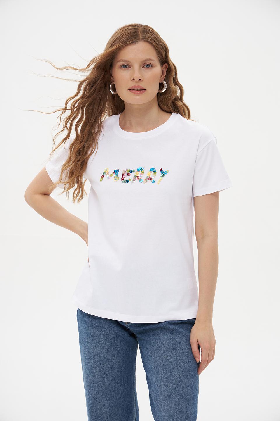 Футболка Pezzo с надписью Merry