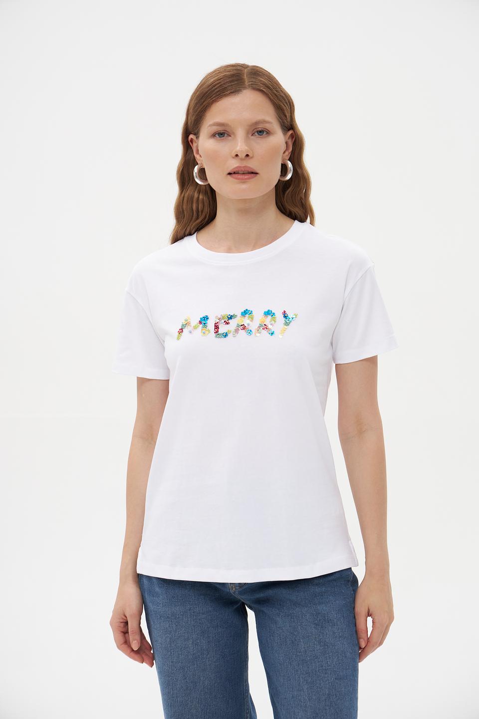 Футболка Pezzo с надписью Merry