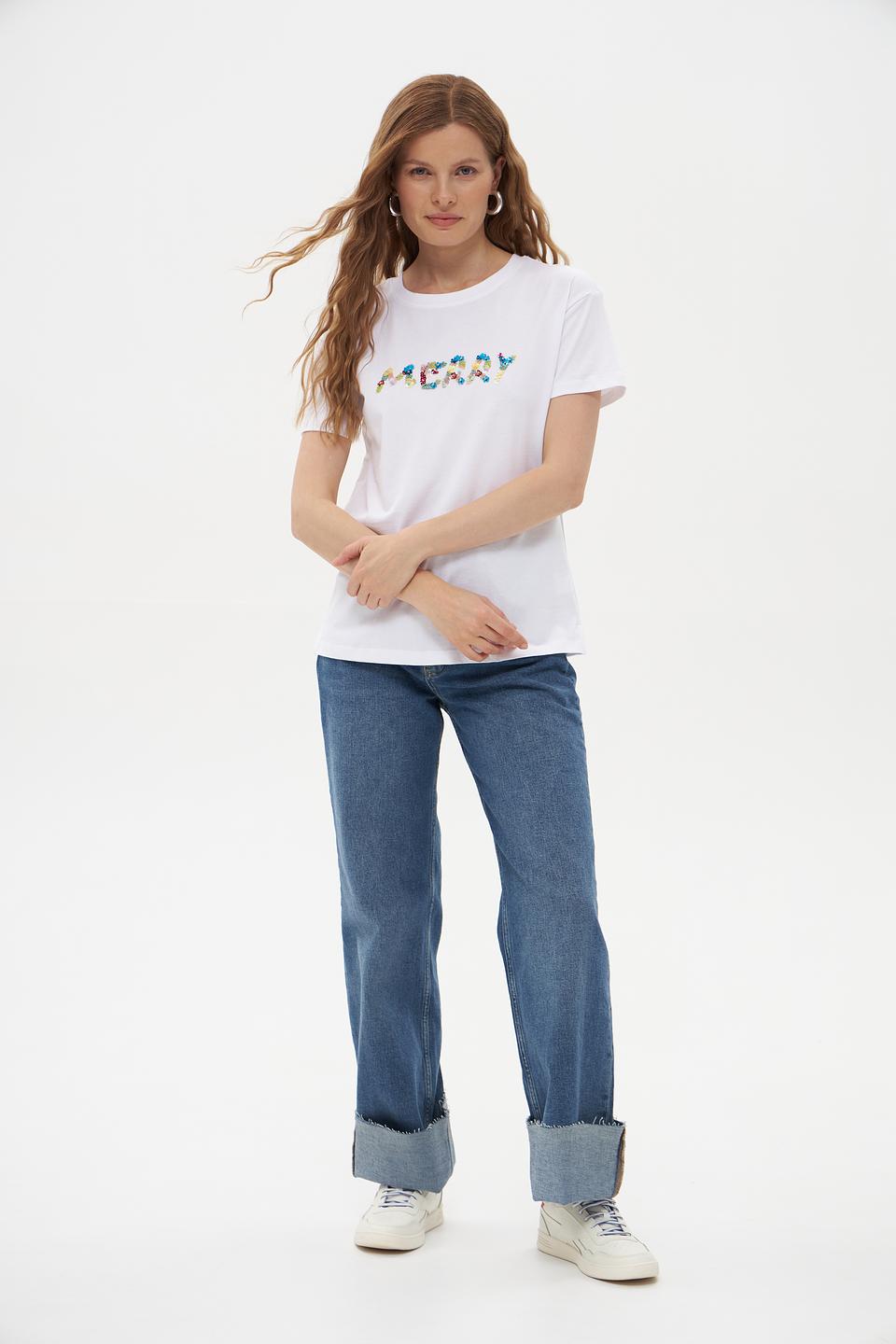 Футболка Pezzo с надписью Merry