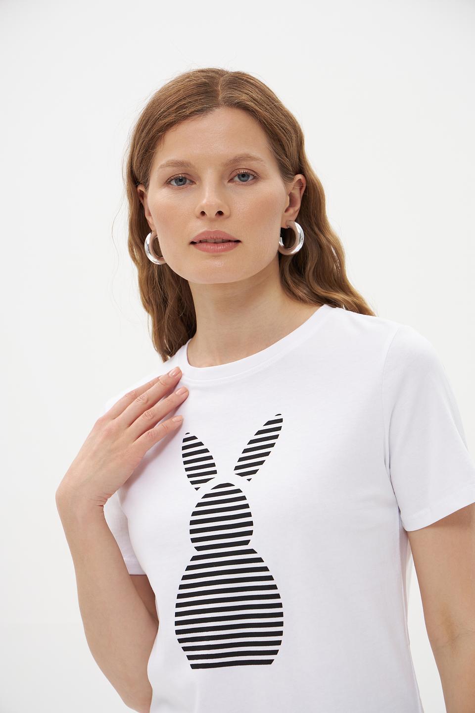 Футболка Pezzo с принтом кролик