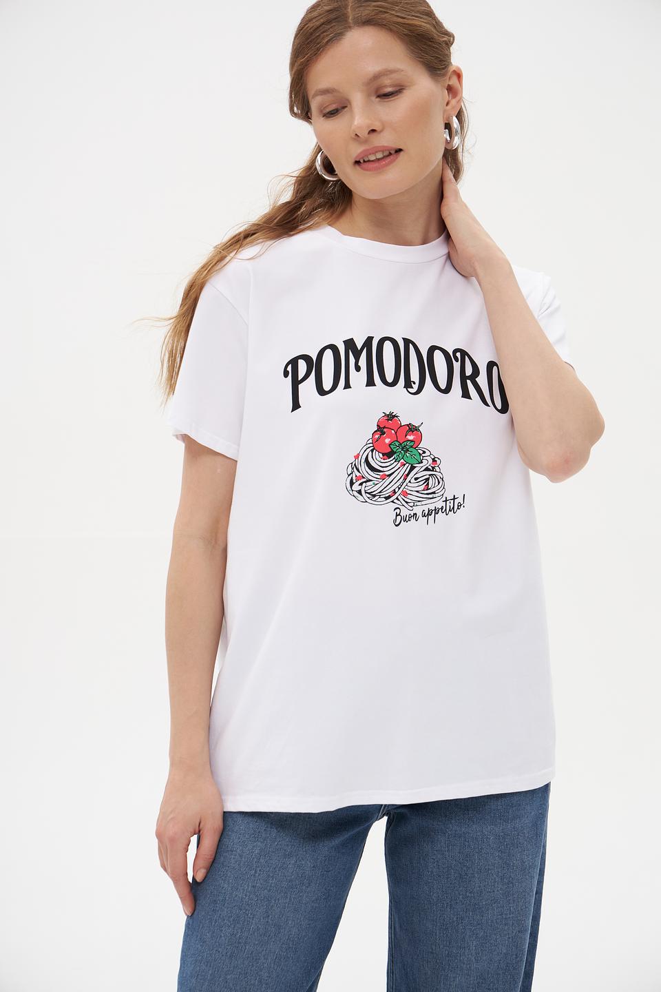 Футболка Pezzo с принтом Pomodoro