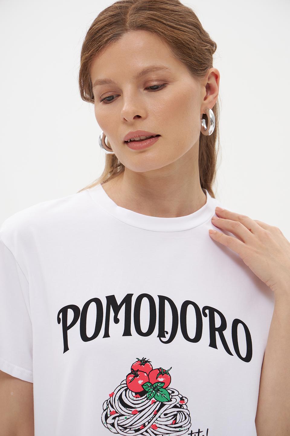 Футболка Pezzo с принтом Pomodoro