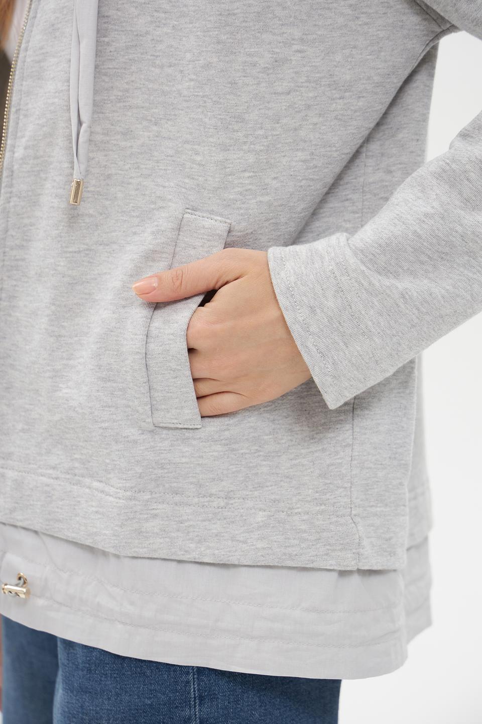 Пуловер Pezzo серый на молнии