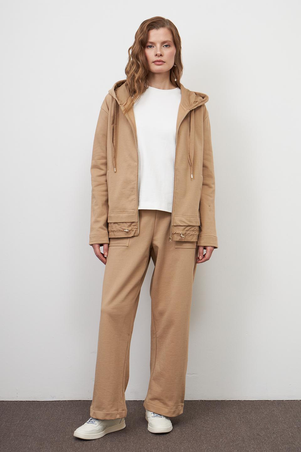 Брюки трикотажные Pezzo бежевые