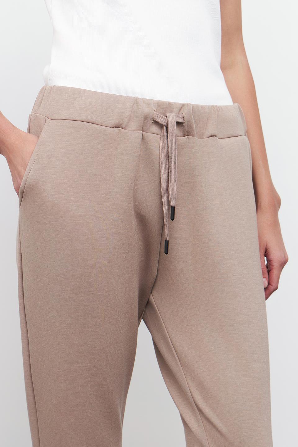 Брюки трикотажные Pezzo бежевые