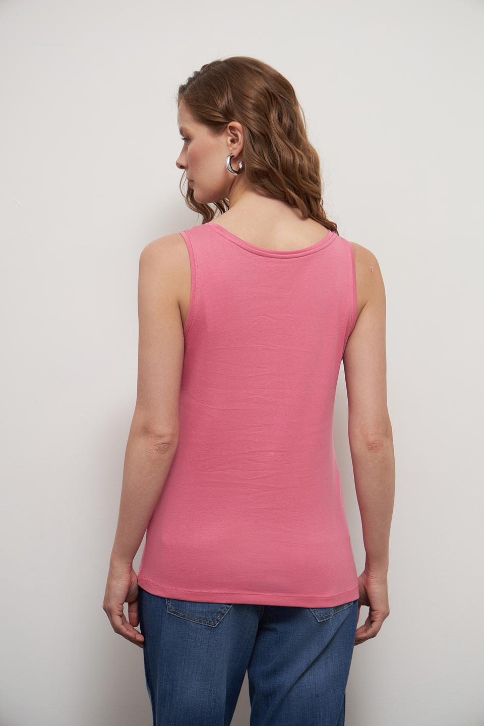 Топ Tom Tailor розовый базовый