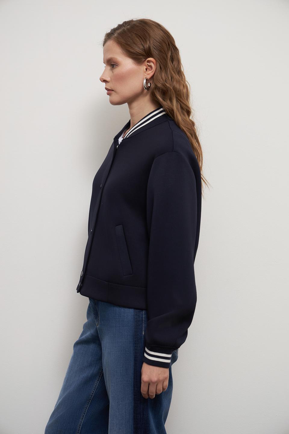 Жакет Oui бомбер темно-синий