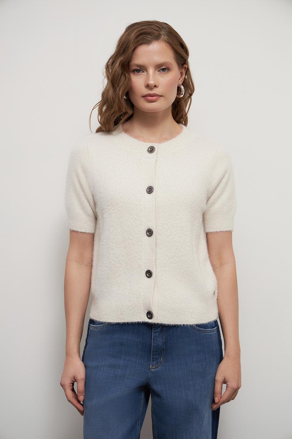 Жакет Monari с коротким рукавом кремовый