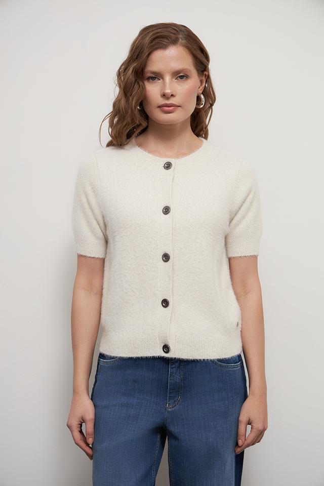 Жакет Monari с коротким рукавом кремовый