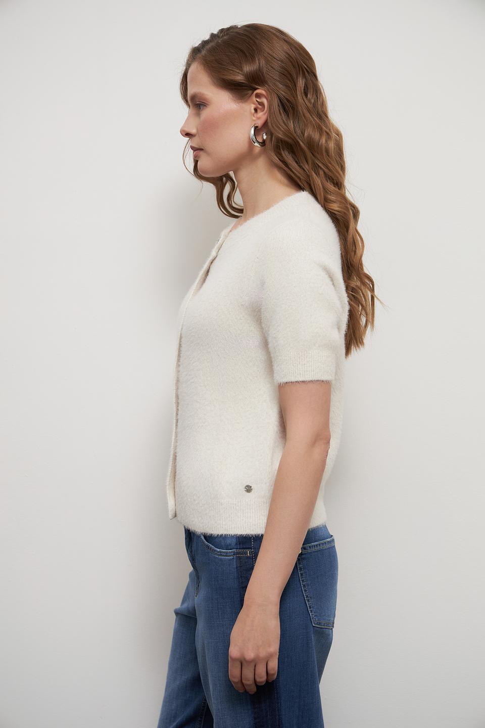 Жакет Monari с коротким рукавом кремовый