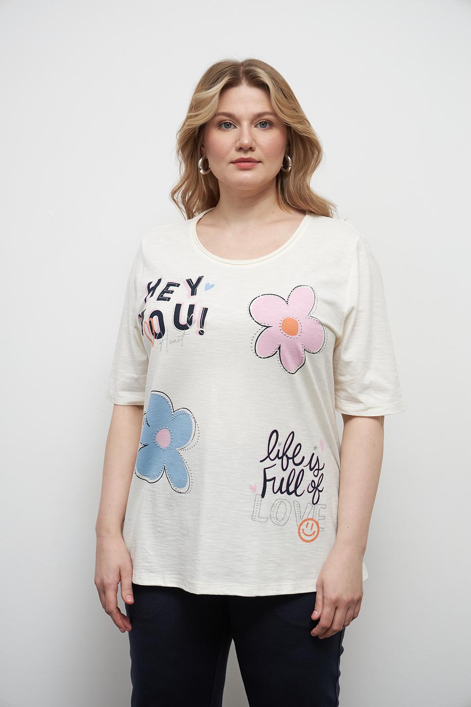 Футболка Via Appia с цветами