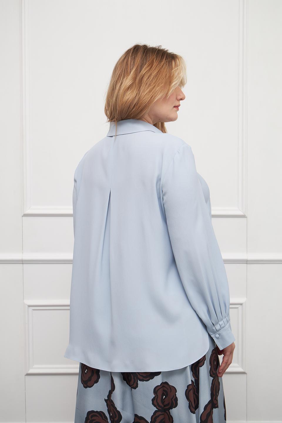 Блуза Luisa Cerano голубая с длинным рукавом