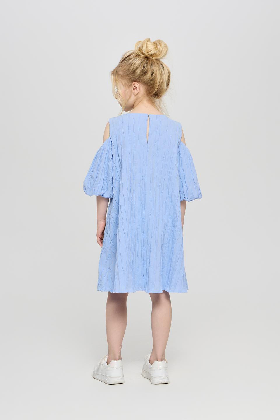 Платье Choupette дев. голубое с открытыми плечами