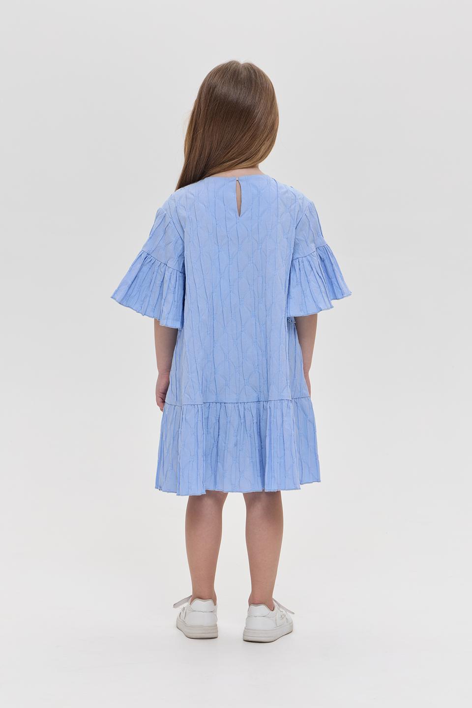 Платье Choupette дев. голубое с вышивкой