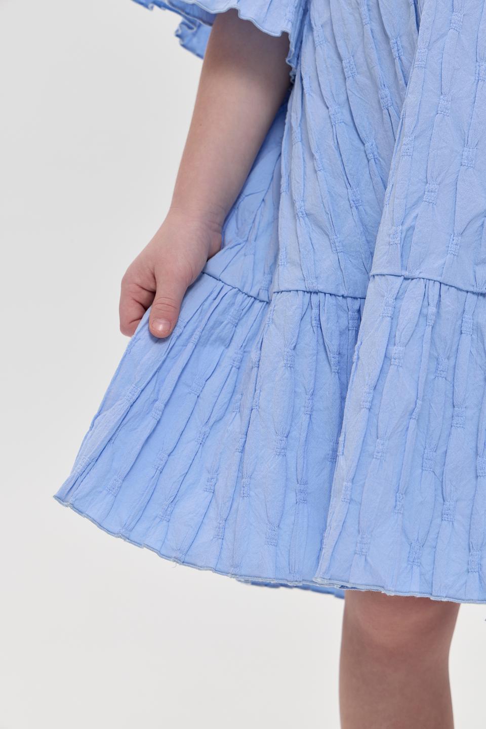 Платье Choupette дев. голубое с вышивкой