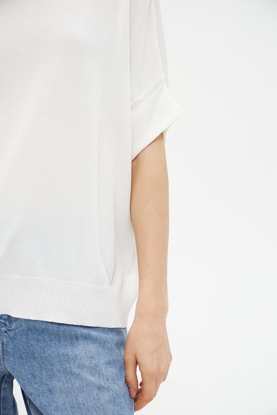 Пуловер More and More белый с рукавом 3/4