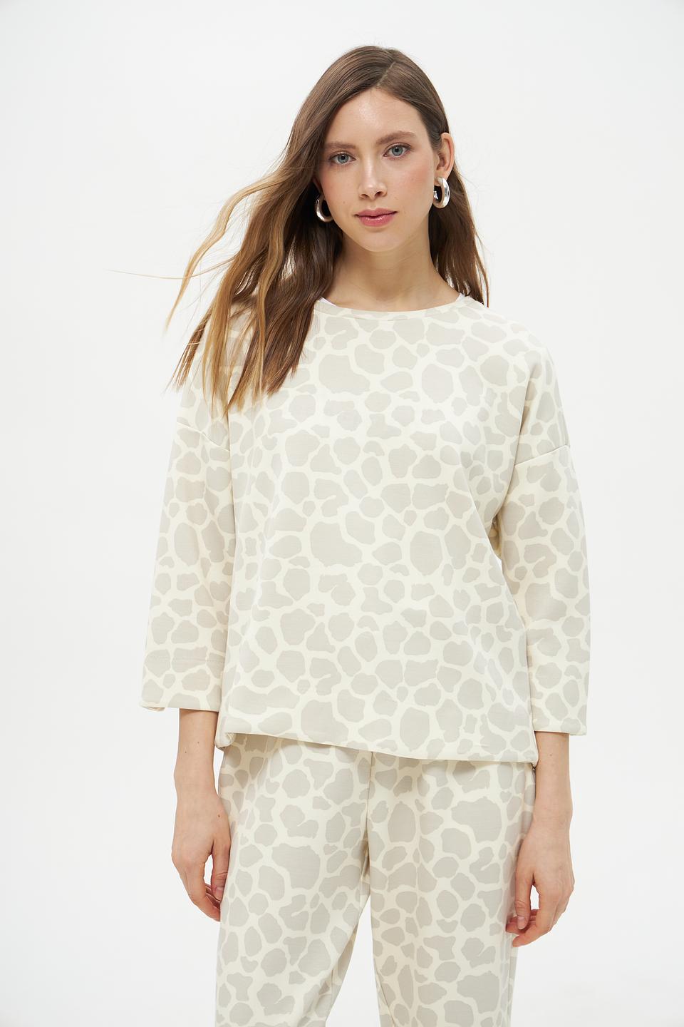 Футболка Broadway с принтом бежевый