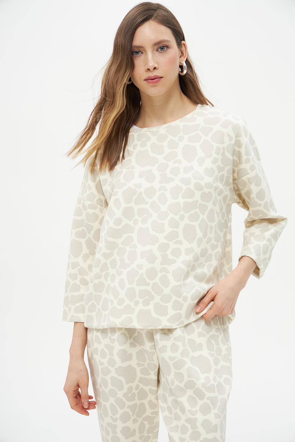 Футболка Broadway с принтом бежевый