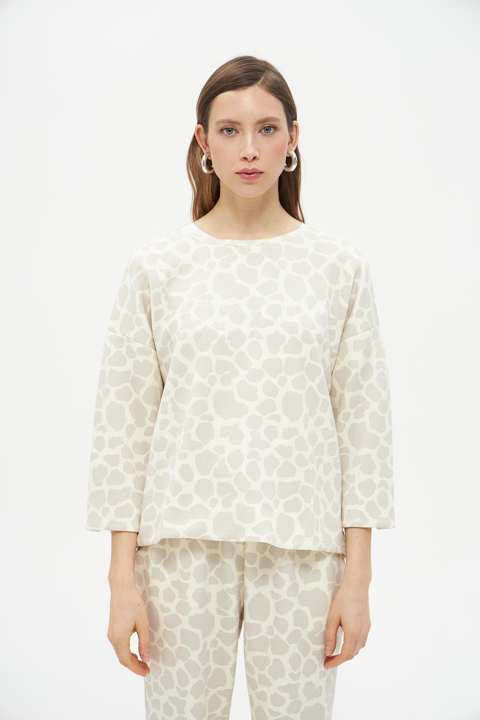 Футболка Broadway с принтом бежевый