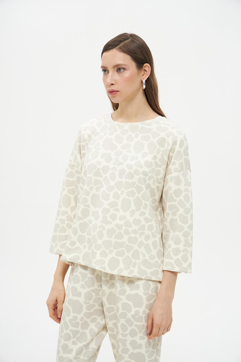 Футболка Broadway с принтом бежевый