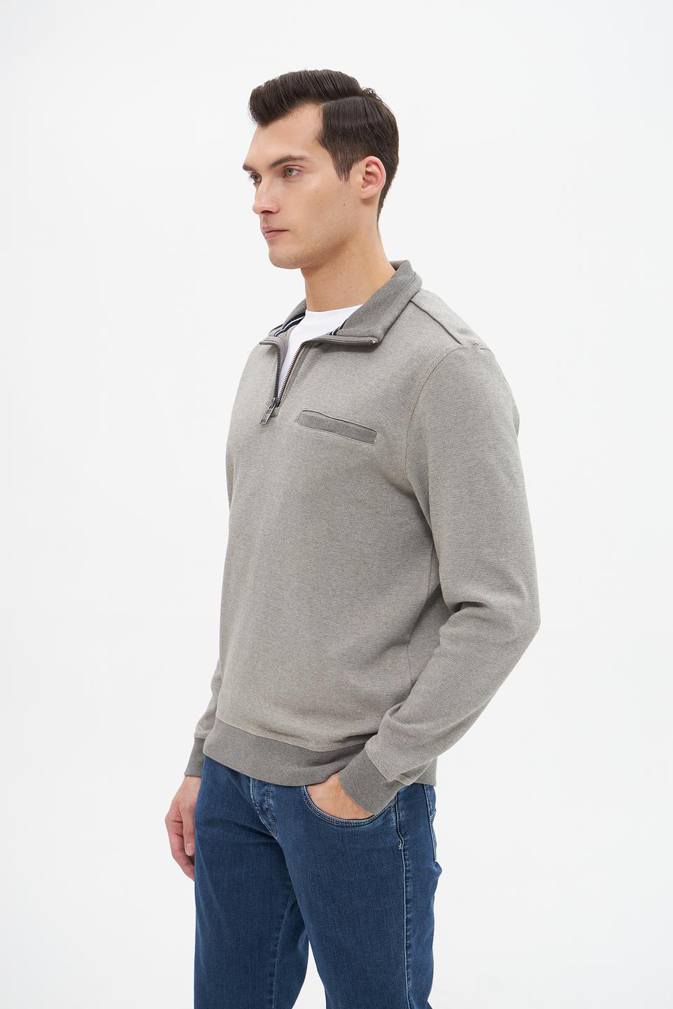 Джемпер Casa Moda серый с молнией