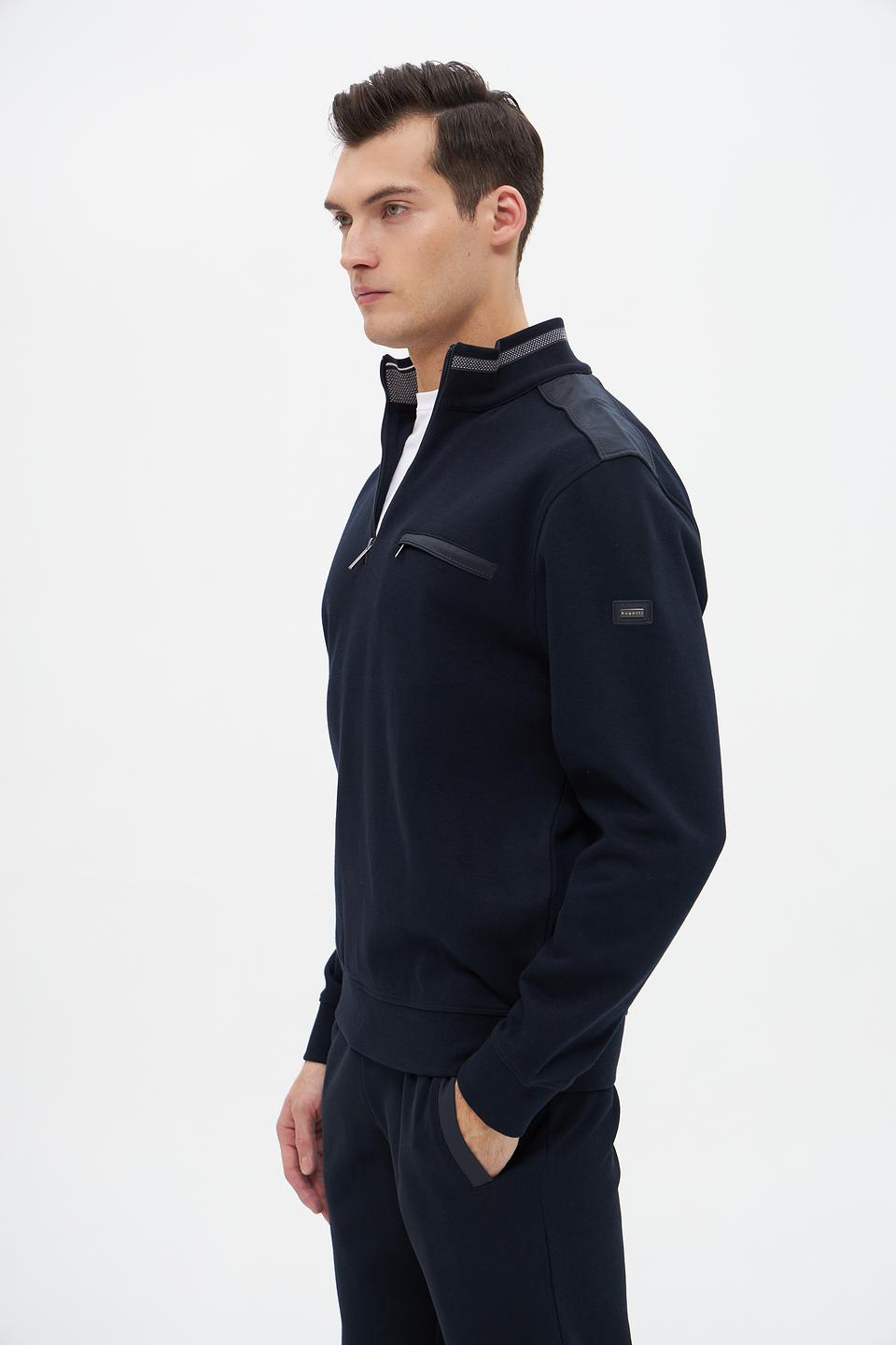 Джемпер Bugatti с молнией темно-синий