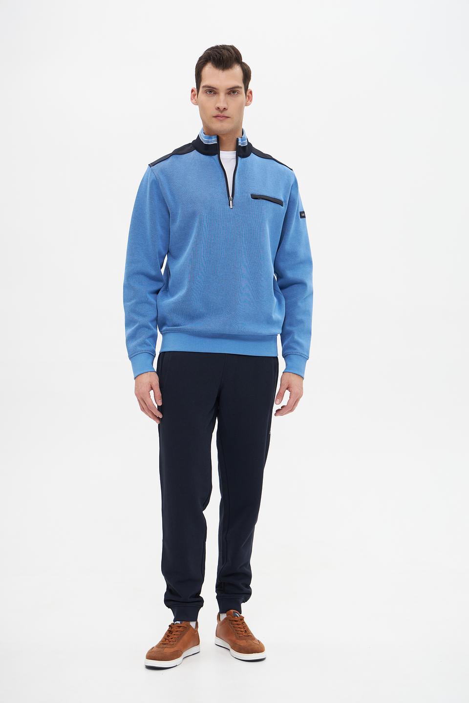 Джемпер Bugatti с молнией голубой