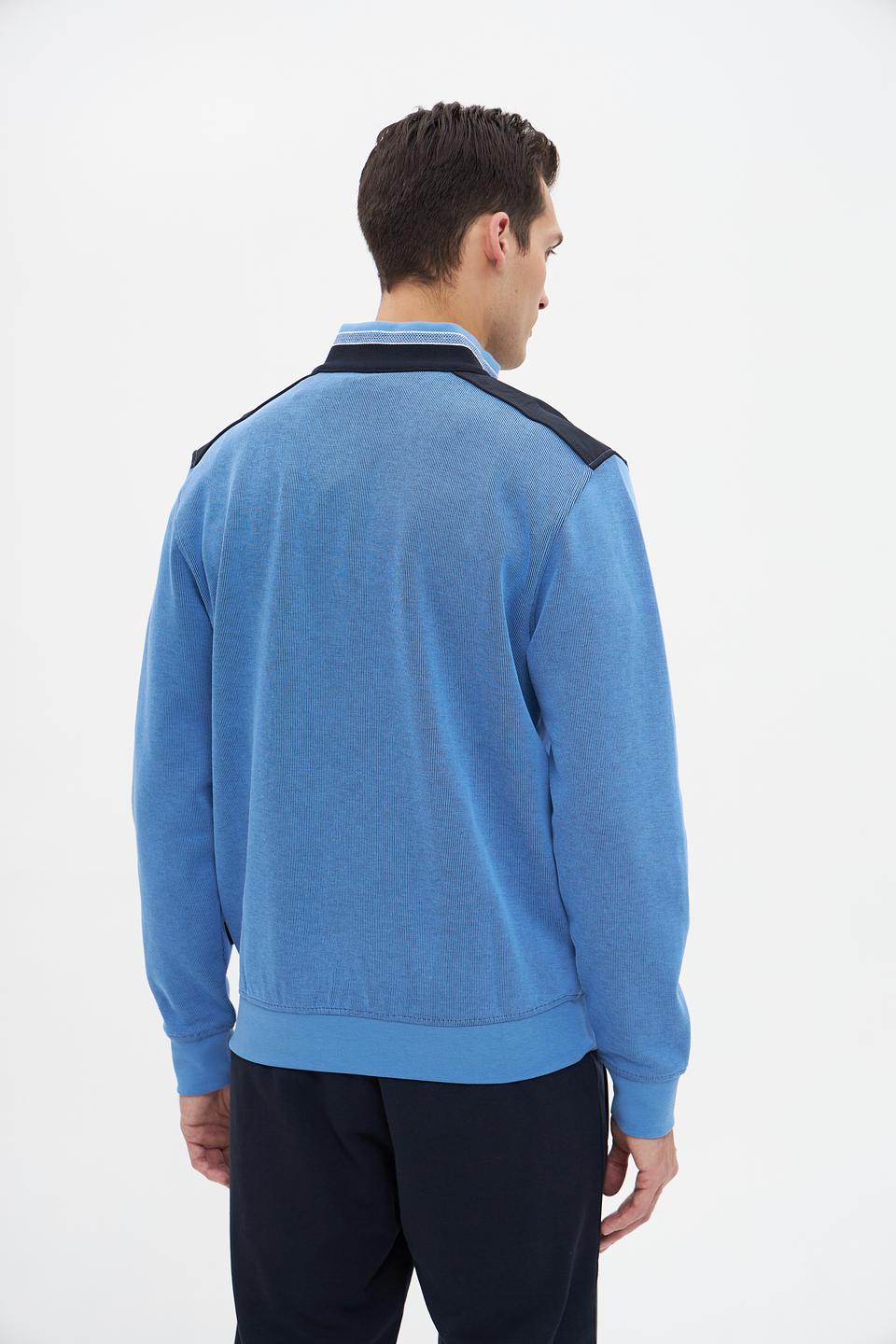 Джемпер Bugatti с молнией голубой