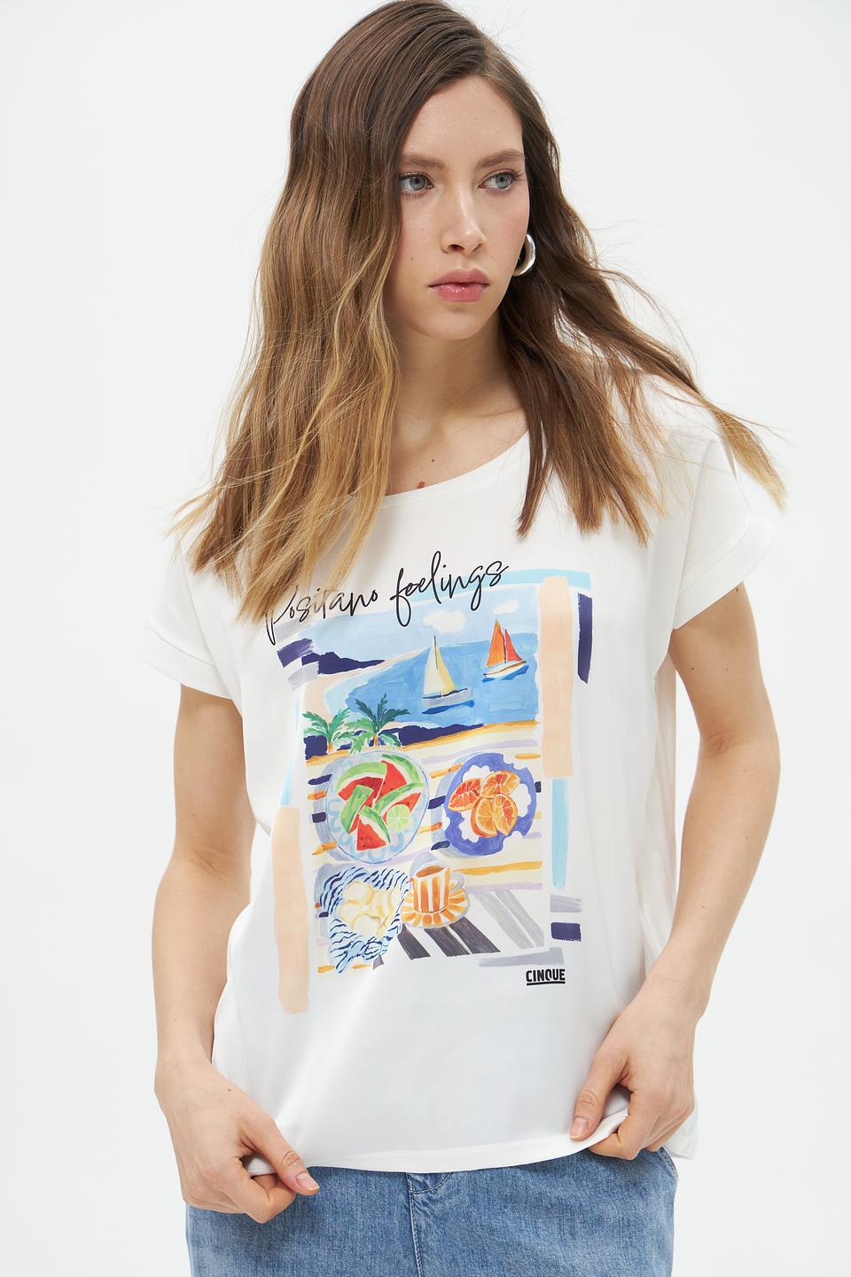 Футболка Cinque с принтом Positano