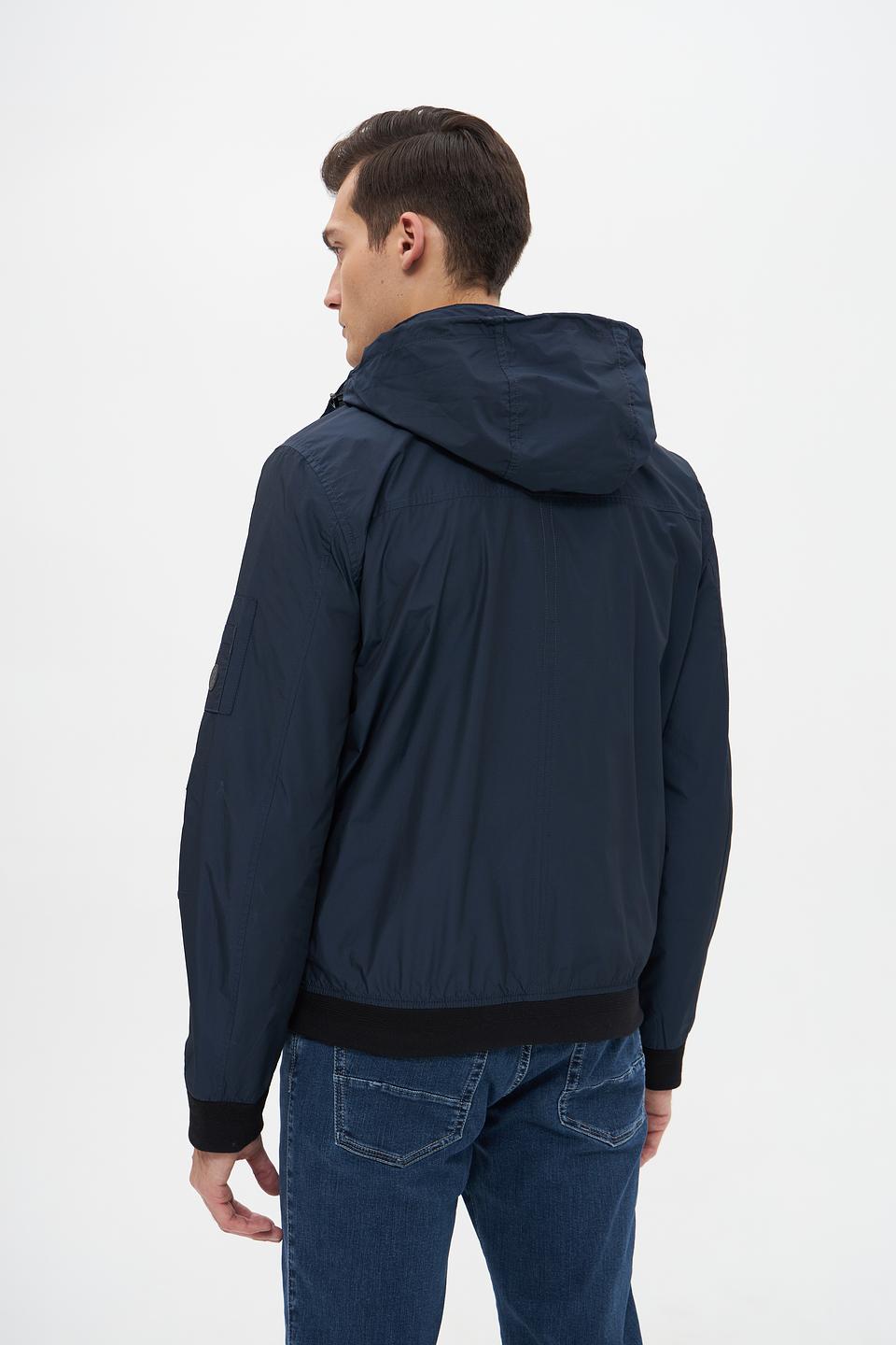 Куртка District мужская синяя с капюшоном