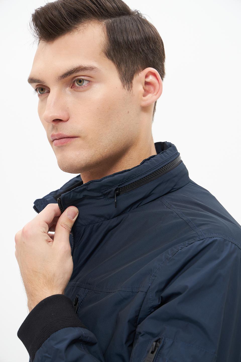 Куртка District мужская синяя с капюшоном