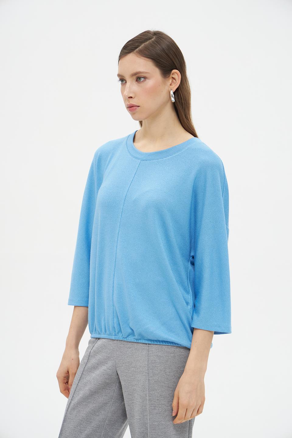 Пуловер Lecomte голубой с рукавом 3/4