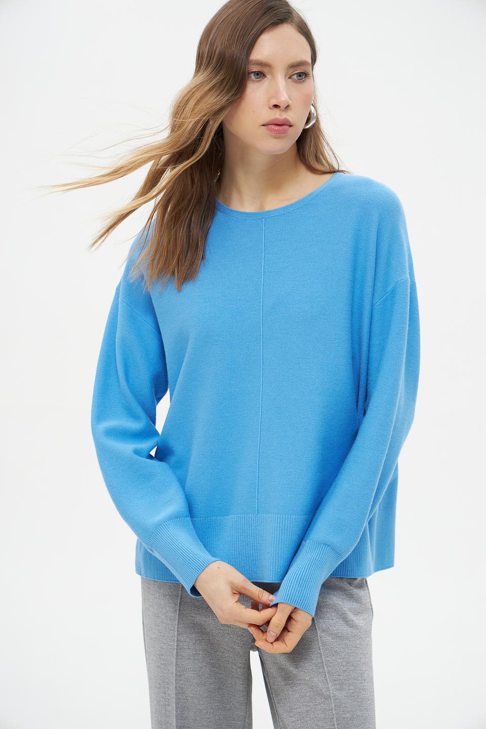 Пуловер Lecomte голубой